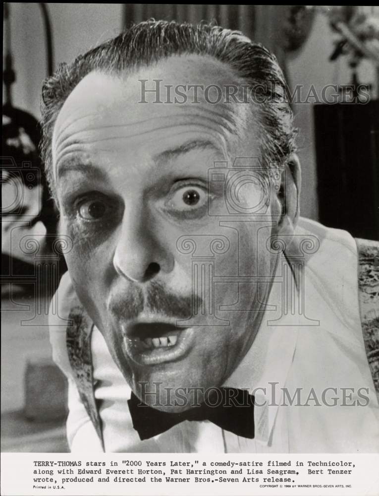 1959 Press Photo Comedian Terry-Thomas in &quot;2000 Years Later&quot; - tup24623- Historic Images