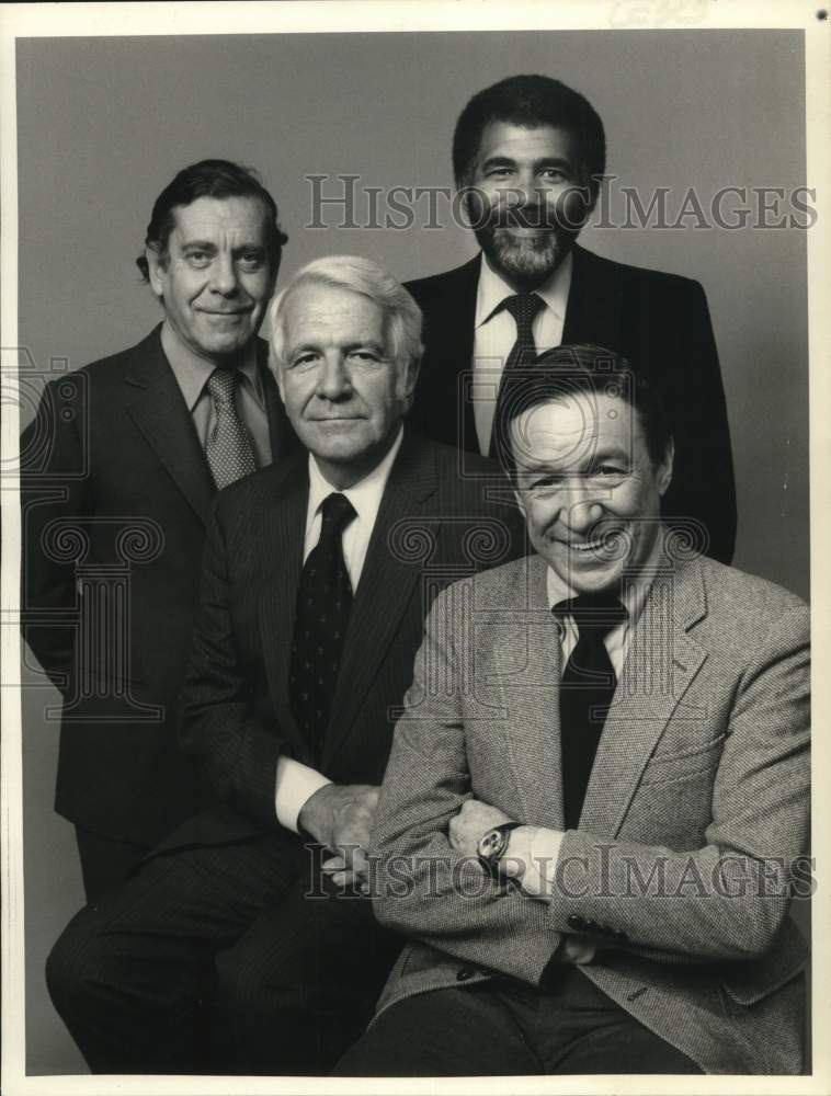 1981 Press Photo Morley Safer, Harry Reasoner, Other &quot;60 Minutes&quot; Correspondents- Historic Images