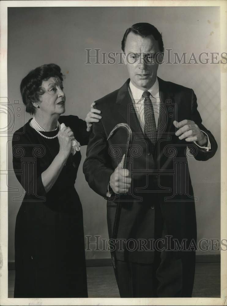 1962 Press Photo Patricia Collinge, Harry Townes in &quot;Scene of the Crime&quot; on CBS- Historic Images