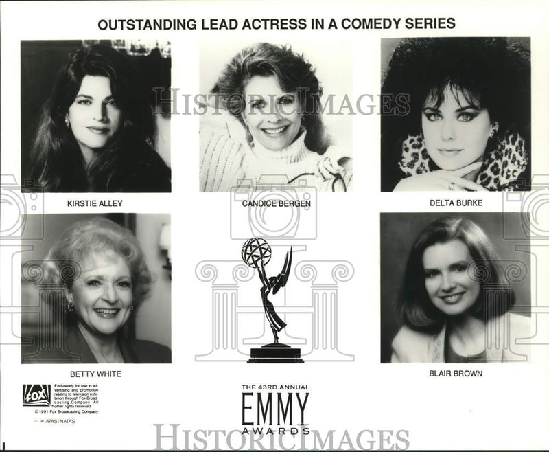 Load image into Gallery viewer, 1991 Press Photo Kirstie Alley and Other Lead Actress Emmy Nominees - tup27261
