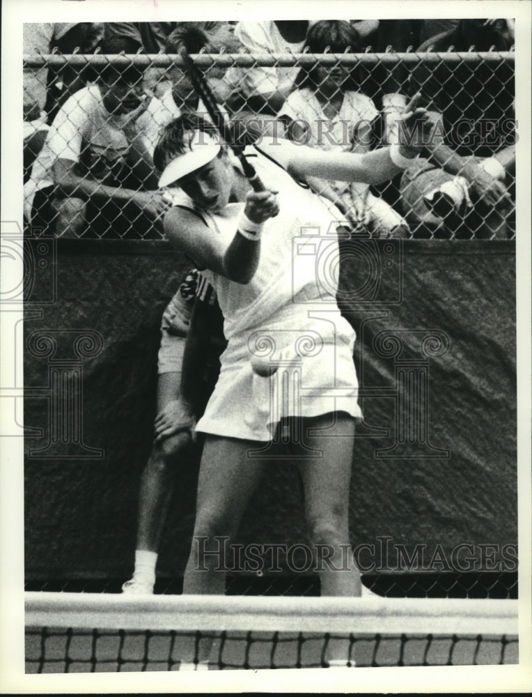 1988 Press Photo Gretchen Magers during tennis match at OTB finals - tus00070- Historic Images