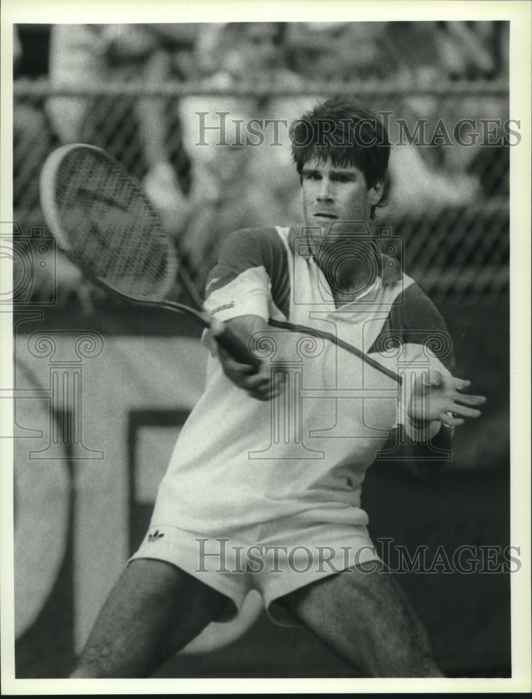 1989 Press Photo Tennis Player Ulay Otte returns ball at OTB - tus00308- Historic Images