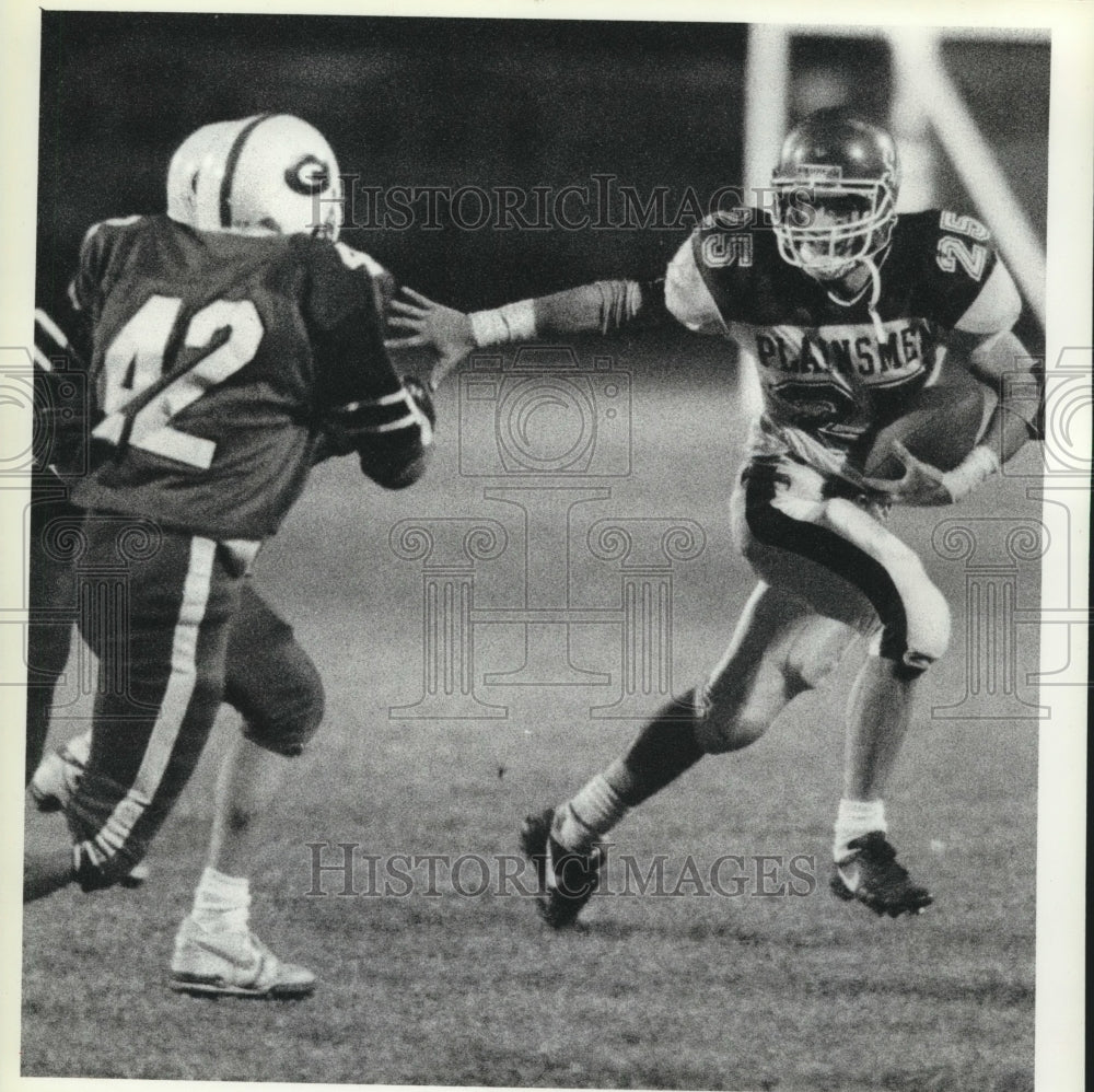 1989 Press Photo High school football game action, Guilderland, New York- Historic Images