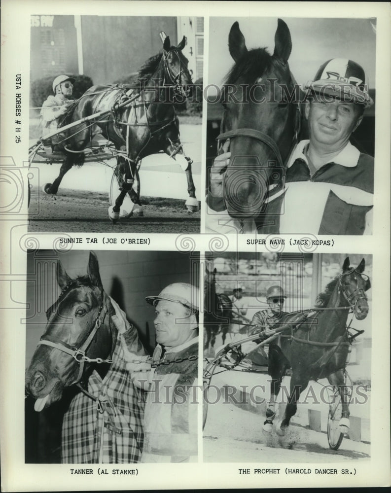 Press Photo Four photos of USTA Horses and jockeys - tus00578- Historic Images