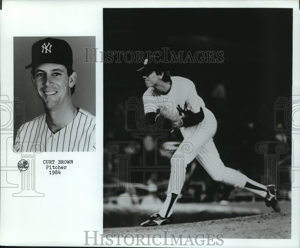 1984 Press Photo New York Yankees pitcher Curt Brown - tus00693- Historic Images