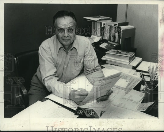 1978 Press Photo Geoff Davis in his New York office - tus00760- Historic Images