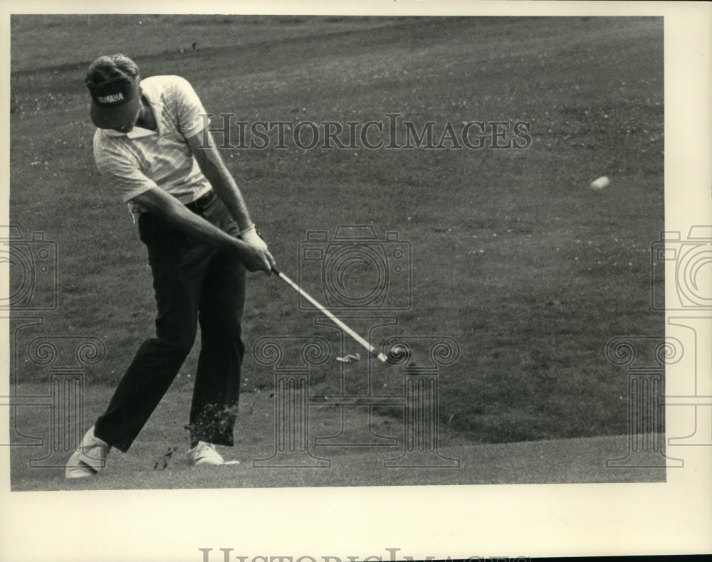 1986 Press Photo Bill Boland during round at Wolferts Roost in Albany, New York- Historic Images