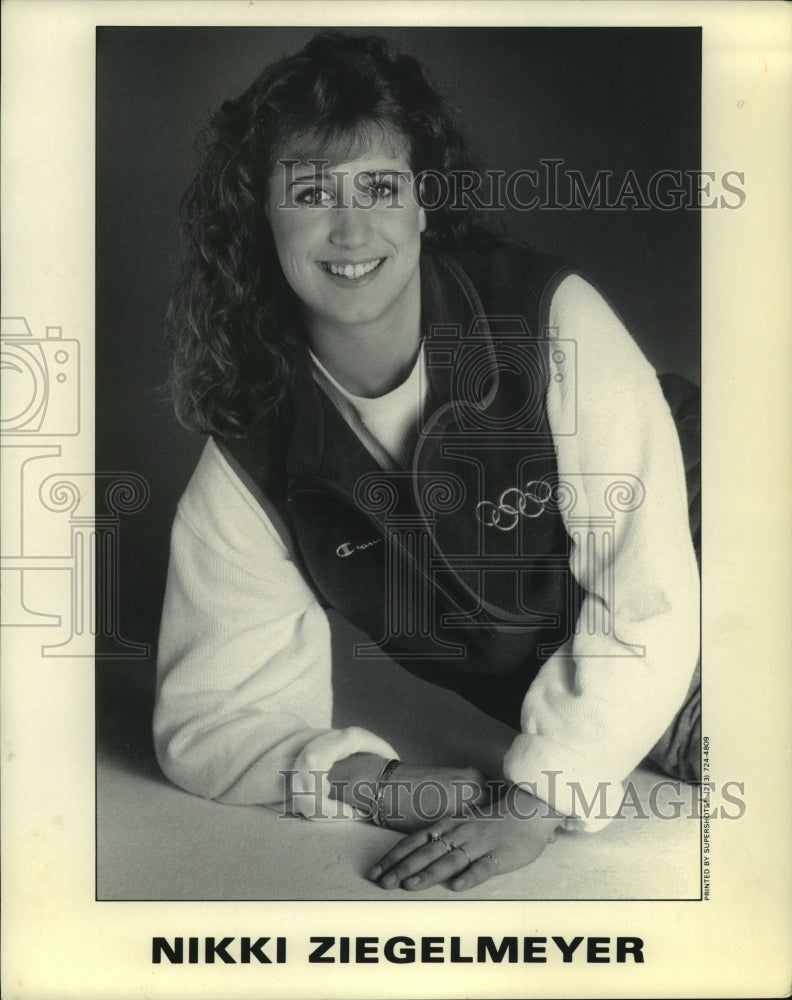 Press Photo NIkki Ziegelmeyer. Olympic short track speed skater - tus01819- Historic Images