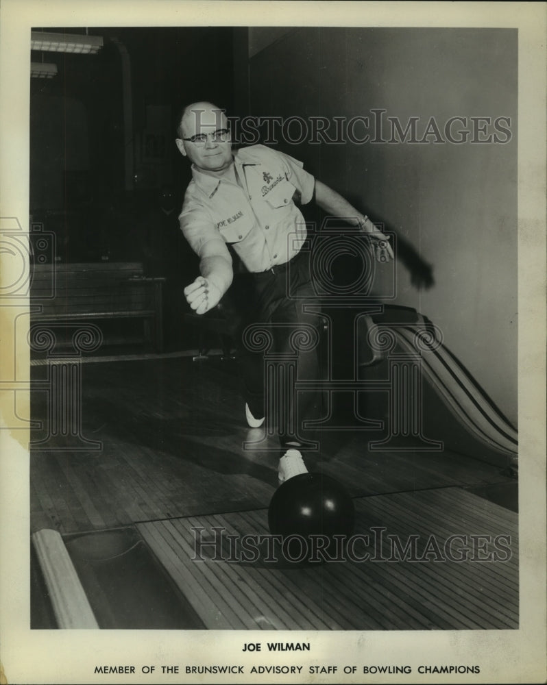 1960 Press Photo Joe Wilman, Brunswick Advisory Staff of Bowling Champions- Historic Images