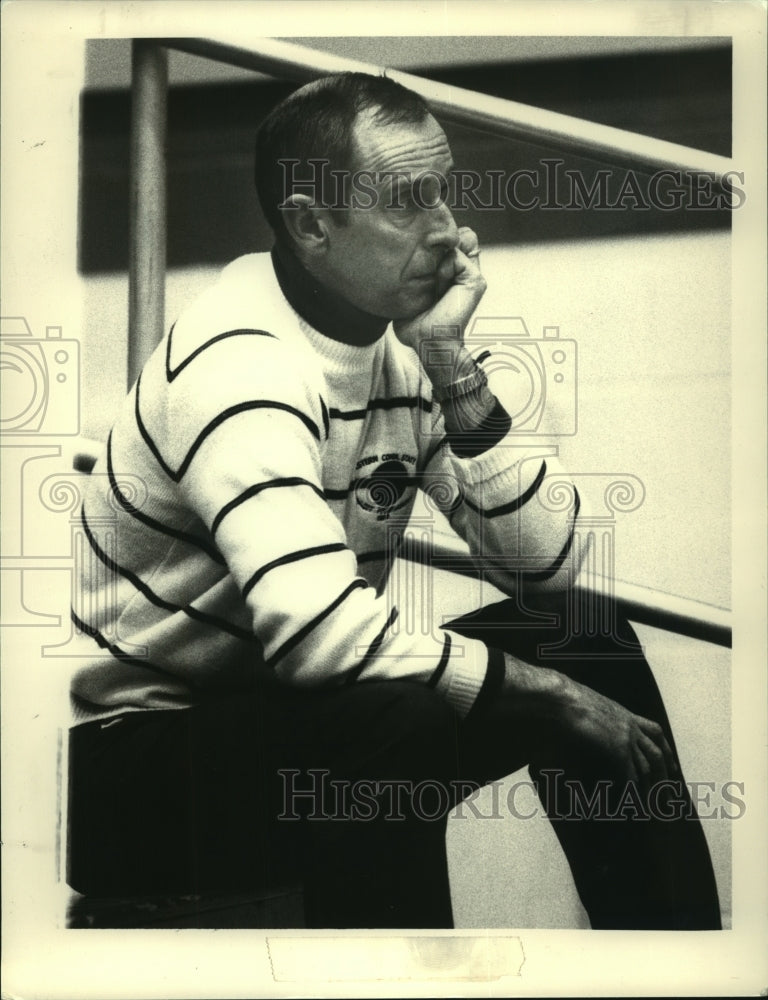 Press Photo Albany New York State Basketball Dick &quot;Doc&quot; Sauers - tus02003- Historic Images