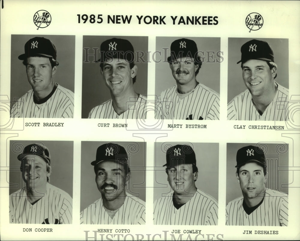 1985 Press Photo New York Yankees roster head shots - tus02113- Historic Images