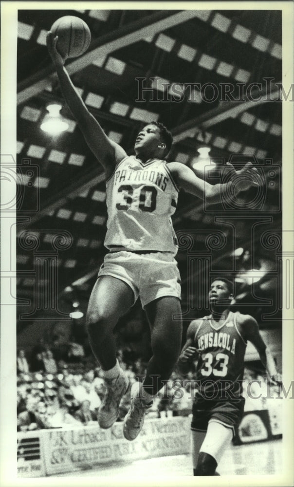 Press Photo Albany Patroons vs. Pensacola Tornados basketball in New York- Historic Images