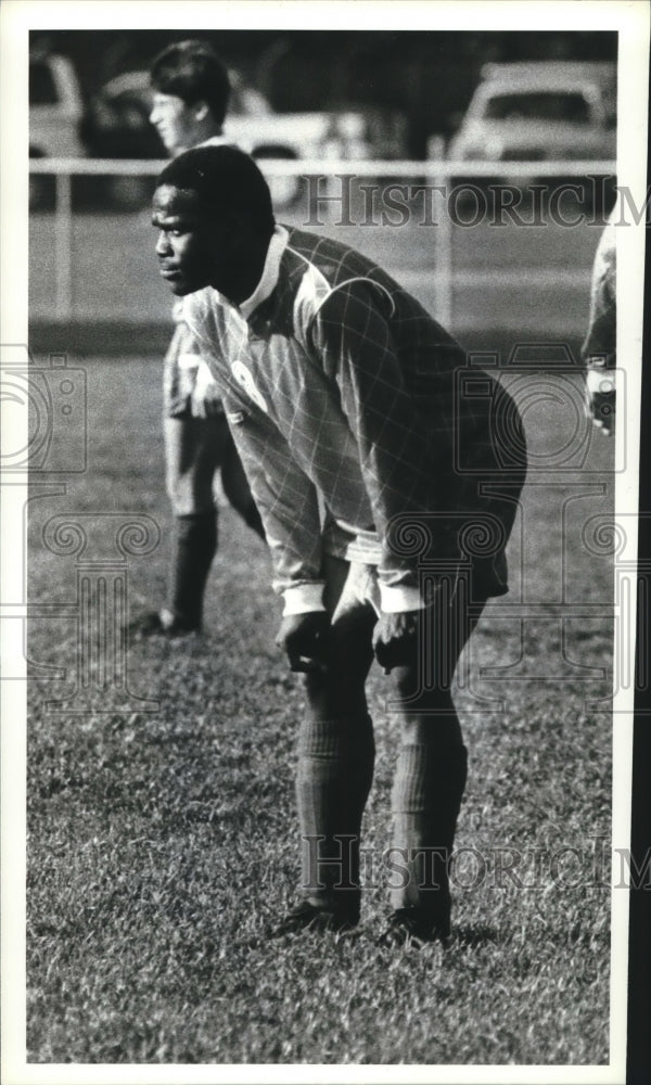 1990 Press Photo Rodalfo Edwards, Schenectady, New York soccer player, in Albany- Historic Images