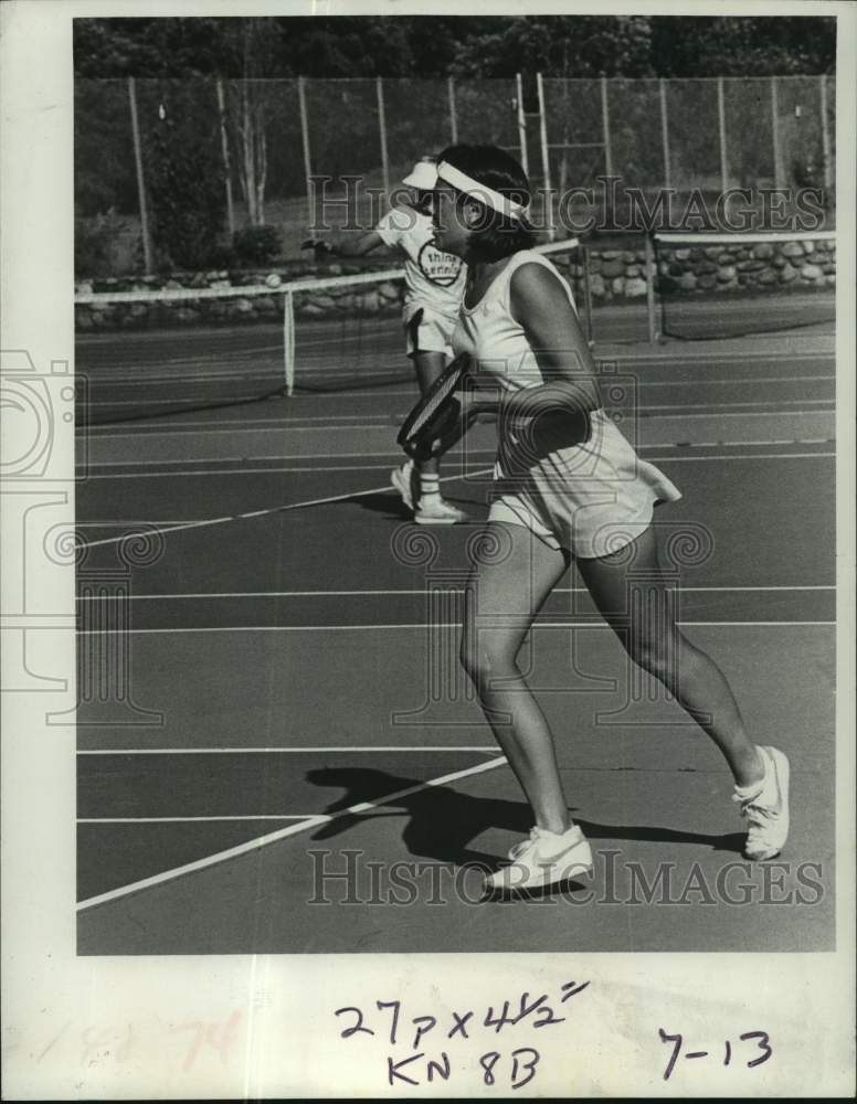 Press Photo Tennis player Louise Halley of Clifton Park, New York - tus04738- Historic Images