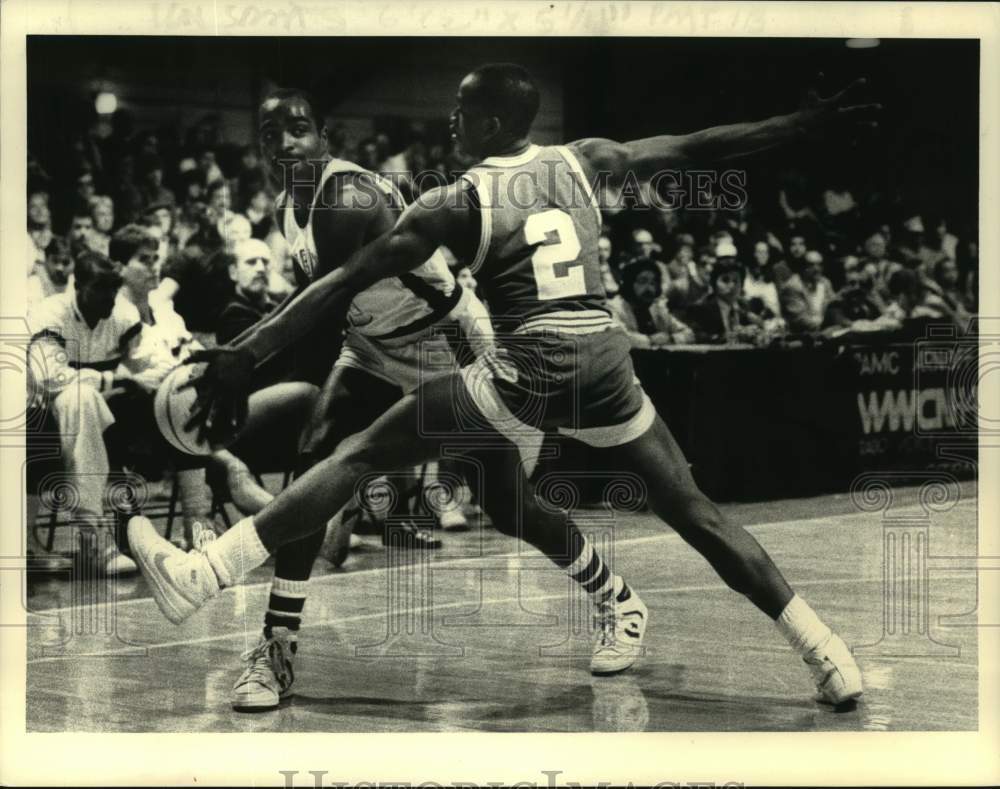 Press Photo Albany Patroons vs. Baltimore Lightning basketball, New York- Historic Images