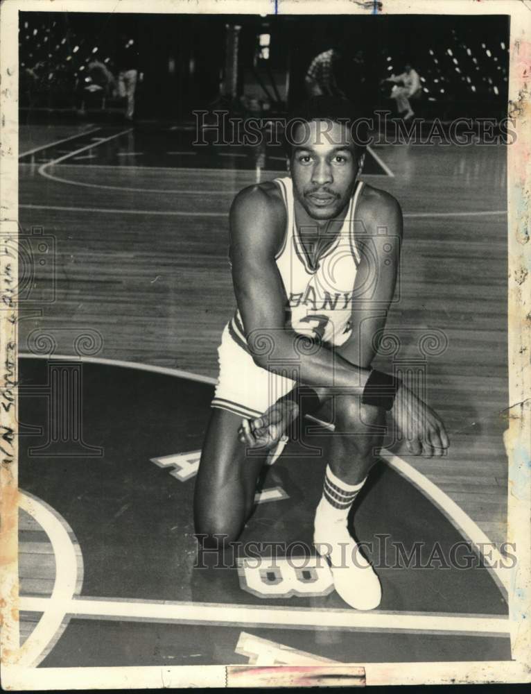 1982 Press Photo Albany college basketball player Frankie Sanders - tus05789- Historic Images