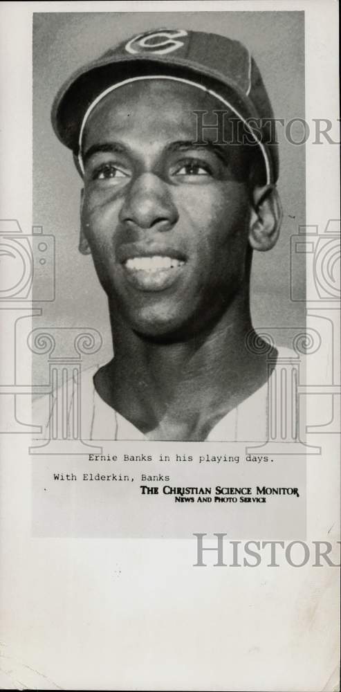 Press Photo Chicago Cubs baseball star Ernie Banks - tus07456- Historic Images