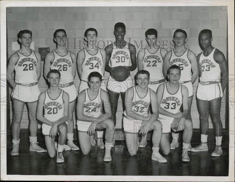 Press Photo Christian Brothers Academy basketball team photo - tus07782- Historic Images