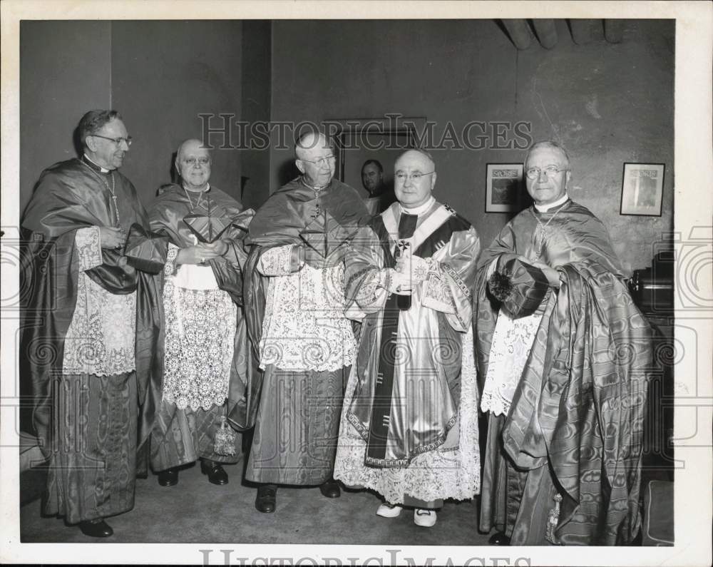 1957 Press Photo Archbishops at Yankee Stadium for Pontifical Mass in New York