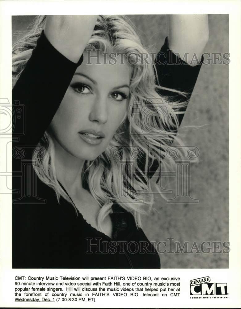 Load image into Gallery viewer, Press Photo Country music star Faith Hill on Country Music Television
