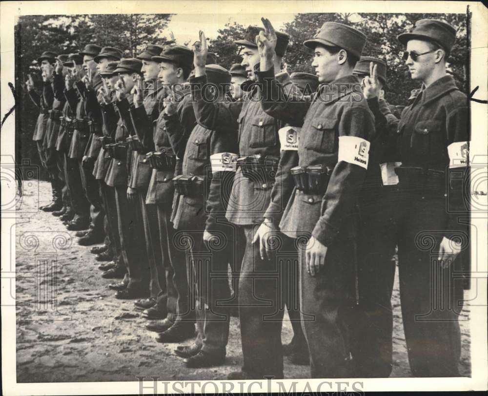 1939 Press Photo Young civic guards in Helsinki, Finland - tux06964