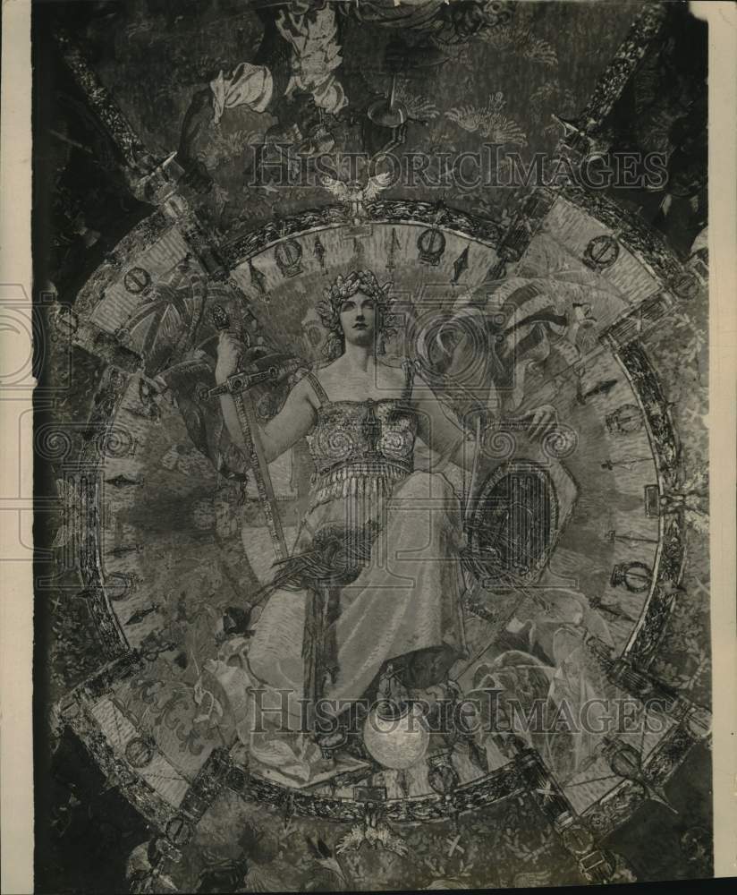 1934 Press Photo Mural by William de Leftwick Dodge at New York Capitol building- Historic Images