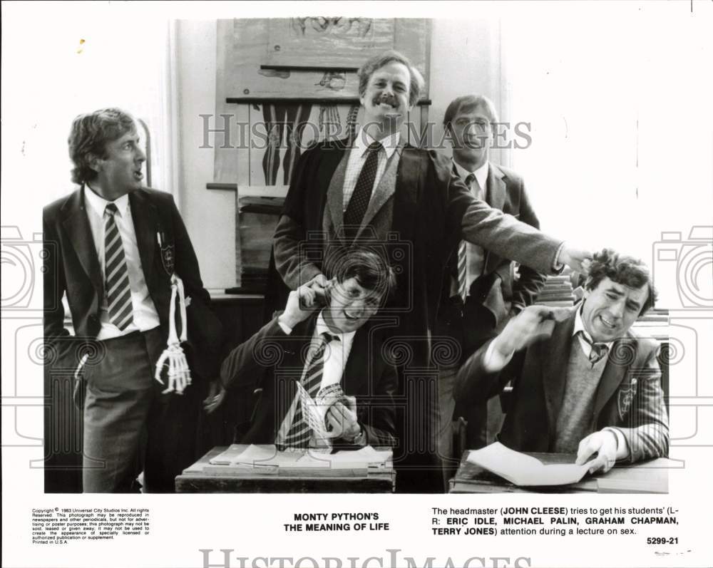 1983 Press Photo Starring Actors in "Monty Python's The Meaning of Life" Movie