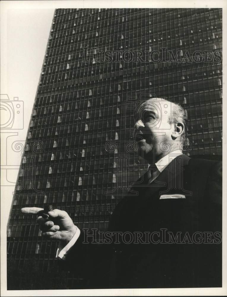 1968 Press Photo David Vaughan, United Nations Under-Secretary in New York- Historic Images