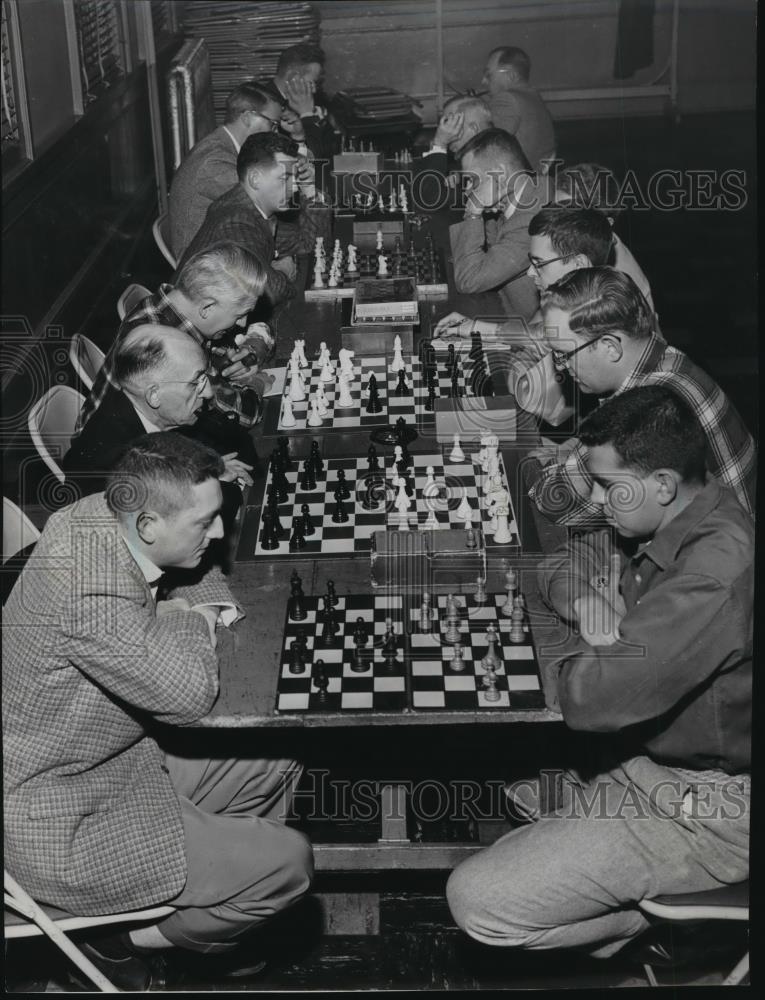 1959 Press Photo Competitors at Spokane city chess tournament - spa75138 - Historic Images