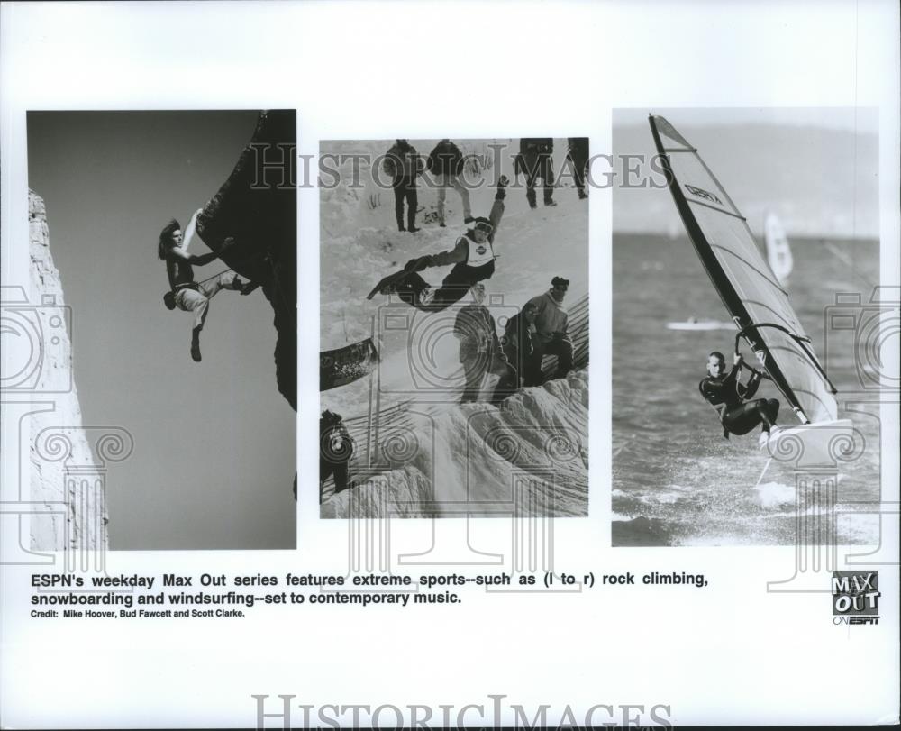 1993 Press Photo Scenes from ESPN's Max Out extreme sports series. - spp11770 - Historic Images