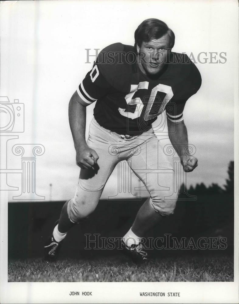 1972 Press Photo Washington State University football player, John Hook - Historic Images