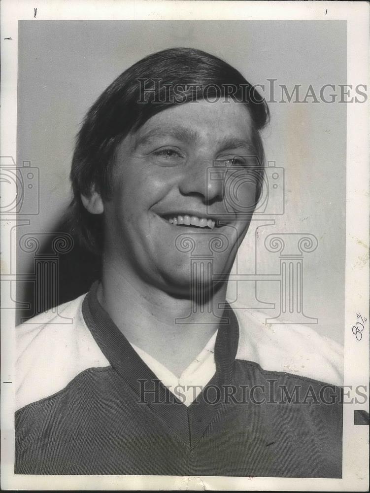 1971 Press Photo Spokane Jets hockey player, Ron Huston - sps06810 - Historic Images