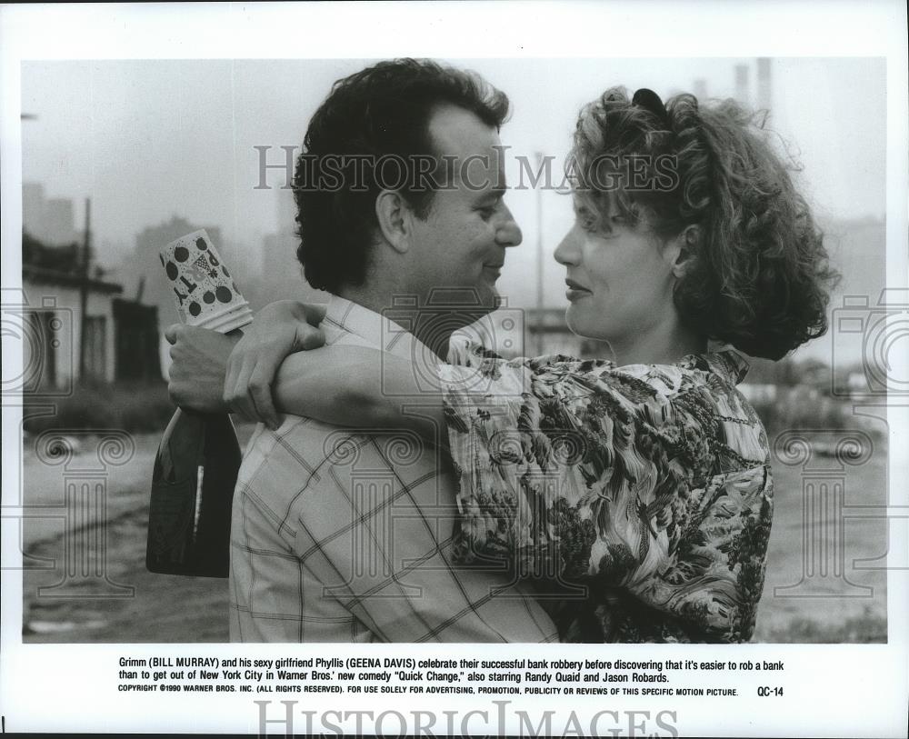 1990 Press Photo Bill Murray and Geena Davis star in Quick Change. - s -  Historic Images