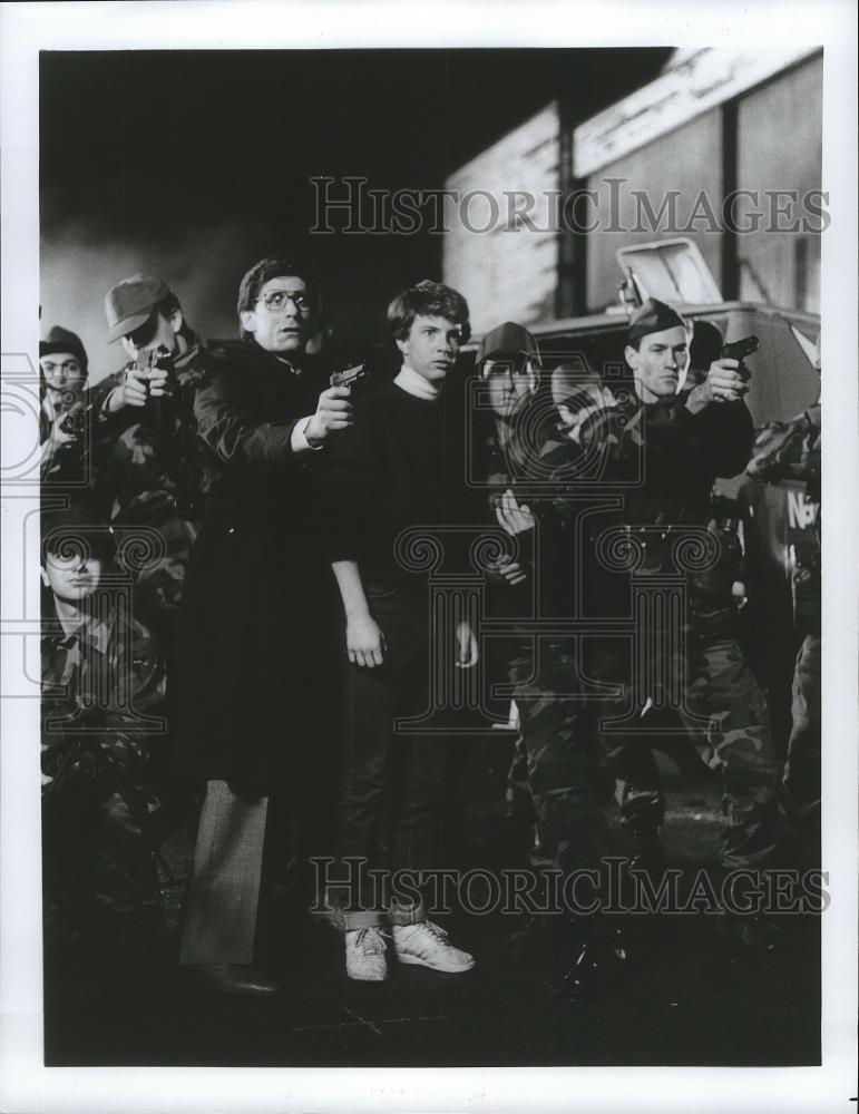 1989 Press Photo Scene "The New Adventures of Beans Baxter" with Jonat