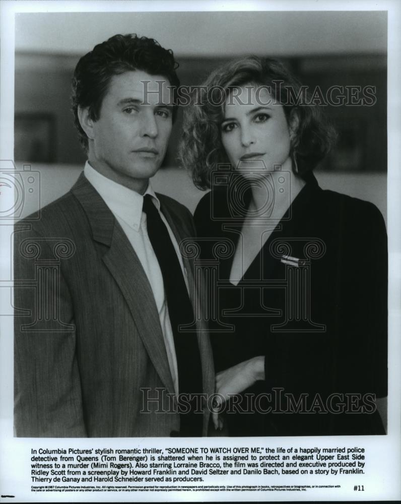 1987 Press Photo Tom Berenger and Mimi Rogers in Someone to Watch Over Me. - Historic Images