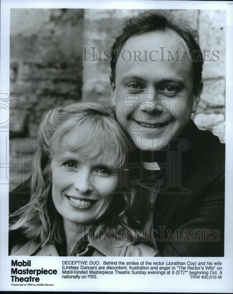 1994 Press Photo Jonathan Coy and Lindsay Duncan in The Rector&#39;s Wife, on PBS. - Historic Images