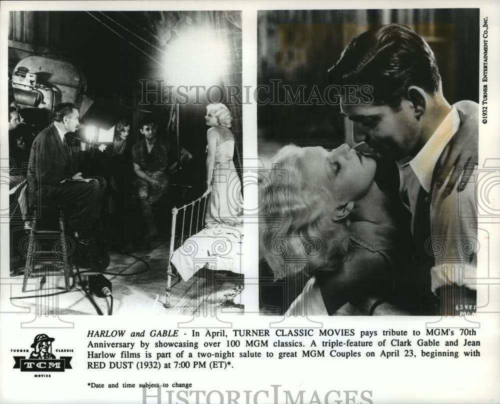 1932 Press Photo Jean Harlow and Clark Gable featured in Harlow and Gable. - Historic Images