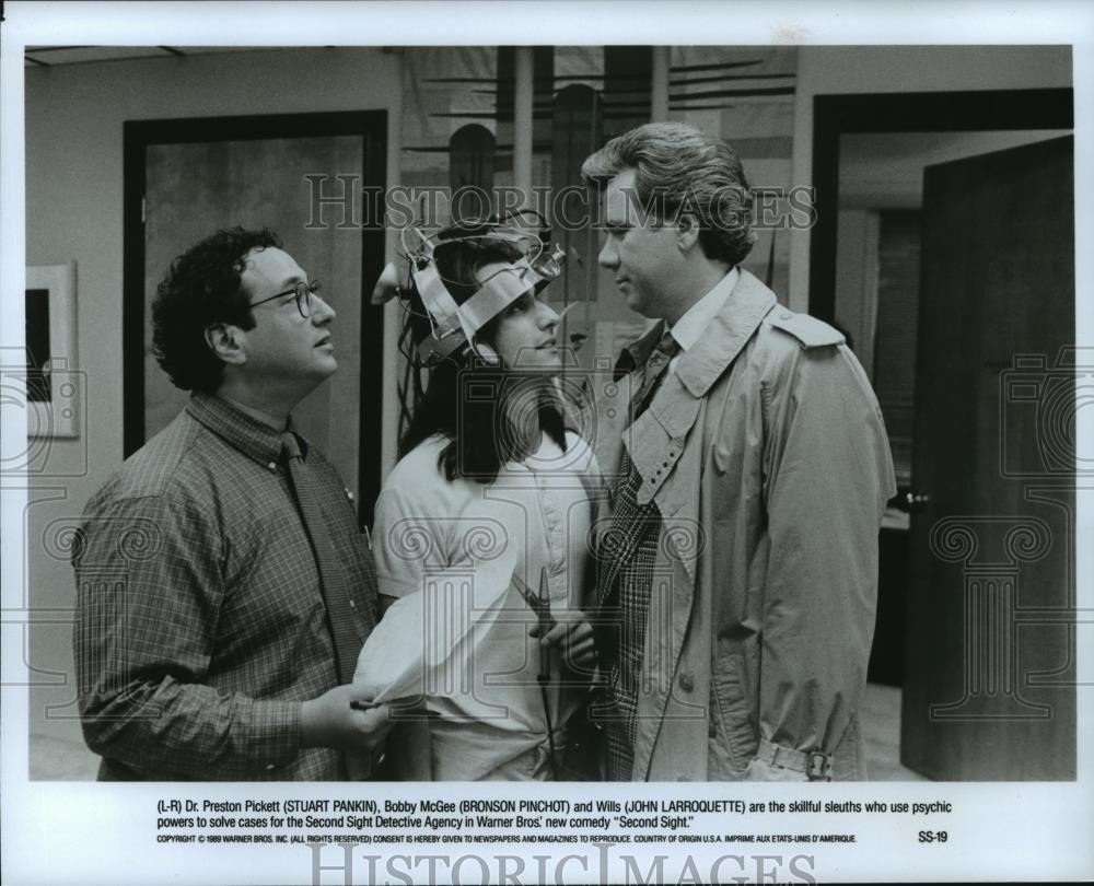 1989 Press Photo Stuart Pankin and Bronson Pinchot star in Second Sight. - Historic Images