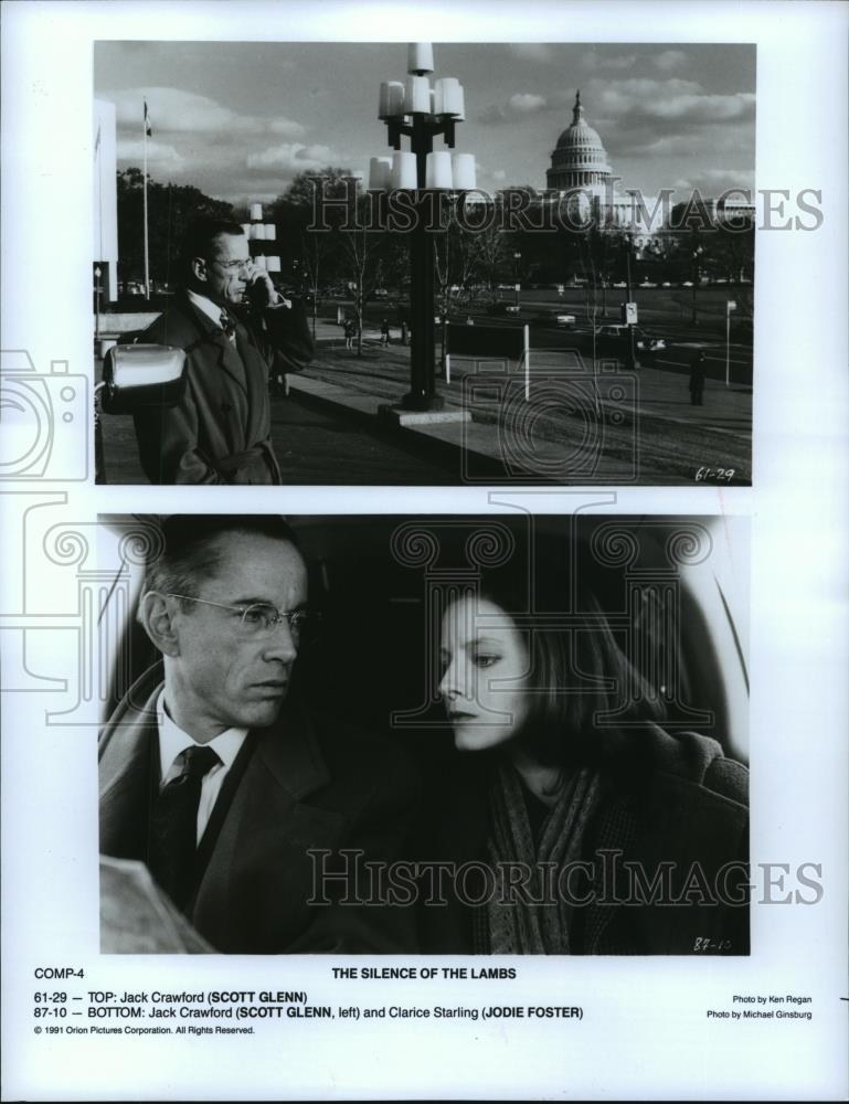 1991 Press Photo Scott Glenn and Jodie Foster star in The Silence of the Lambs. - Historic Images