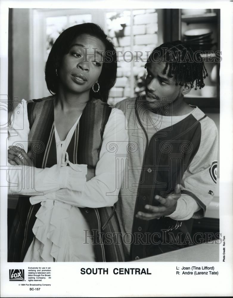 1994 Press Photo Tina Lifford and Larenz Tate star in South Central, on Fox. - Historic Images