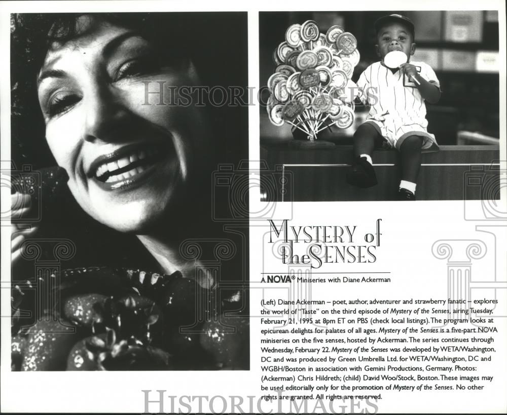 1994 Press Photo Diane Ackerman for "Smell - Mystery of the Senses" NOVA - Historic Images