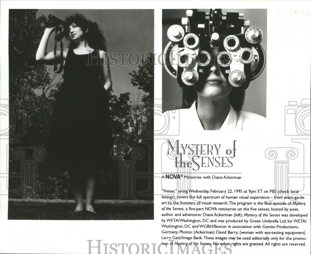 1994 Press Photo Diane Ackerman for "Smell - Mystery of the Senses" NOVA - Historic Images