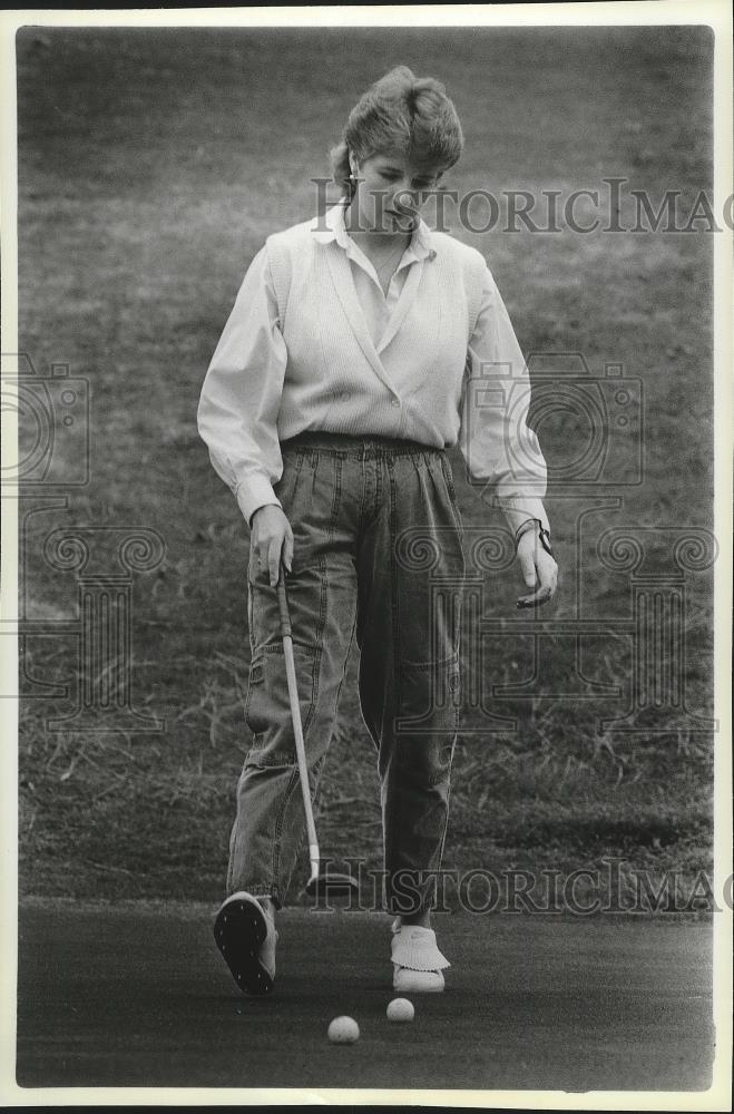 1985 Press Photo Spokane Pro golfer, Kathy Gildersleeve - sps06907 - Historic Images