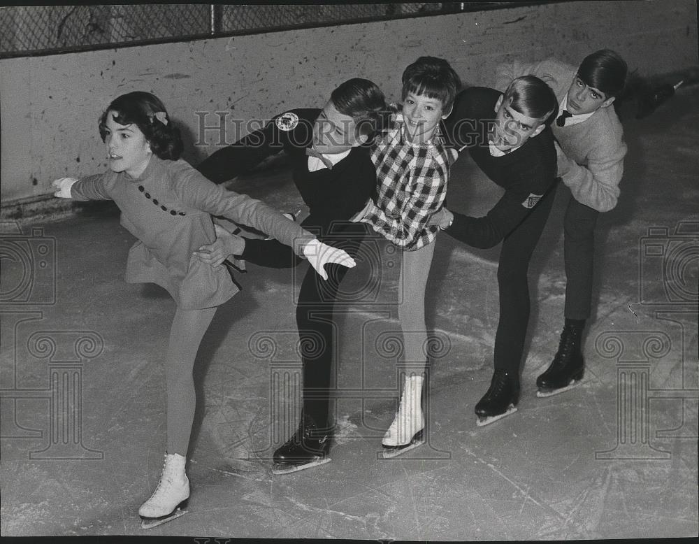 1968 Press Photo Lilac City Plaza Figure Skating Club members - sps07072 - Historic Images