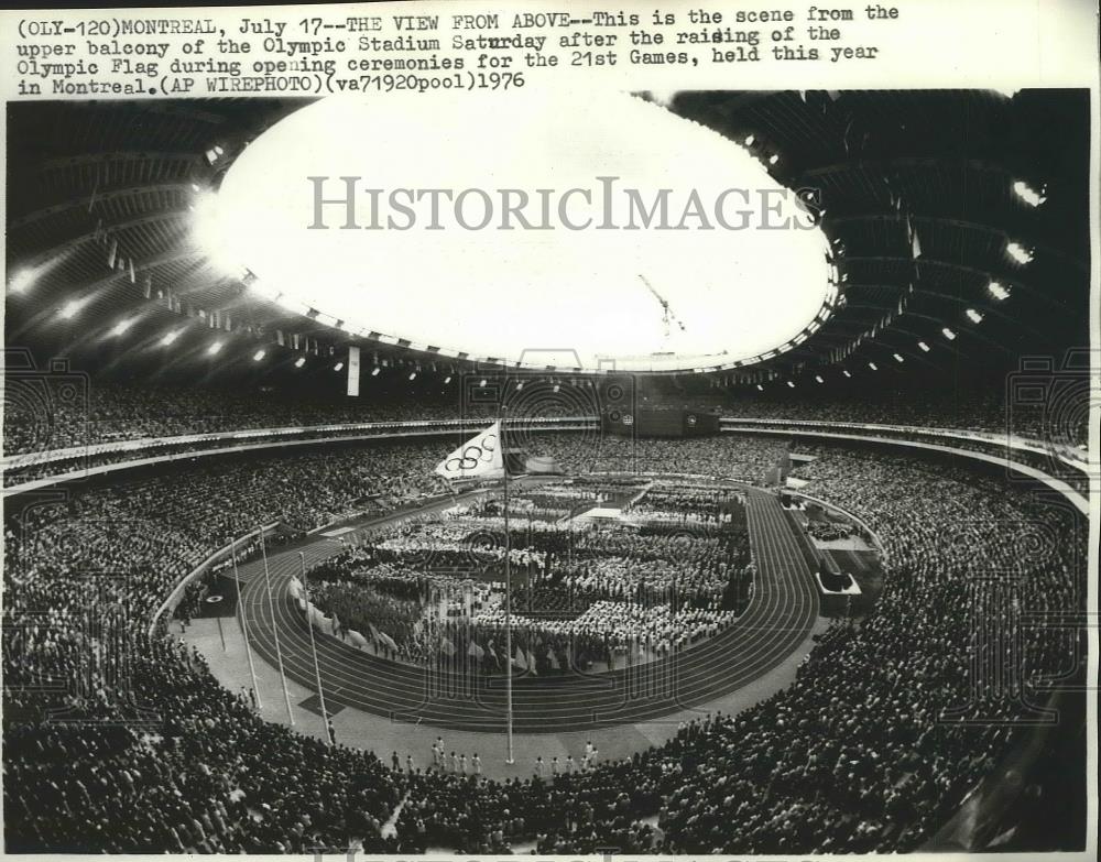 1976 Press Photo 21st Olympics opening ceremony in Montreal, Quebec, Canada - Historic Images