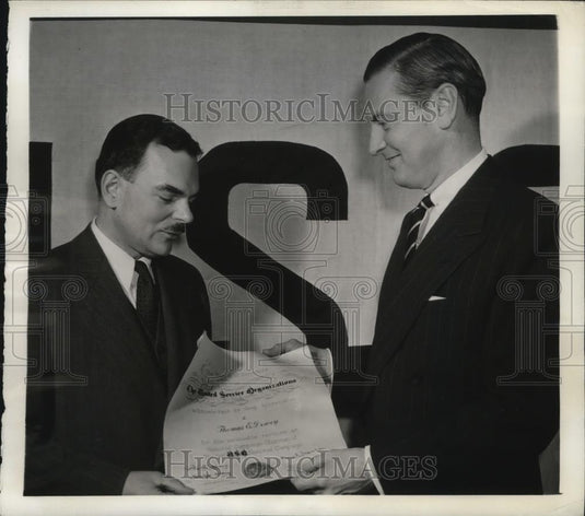 1942 Press Photo New York Walter Hoving, Thomas E Dewey NYC  - neny25362 - Historic Images