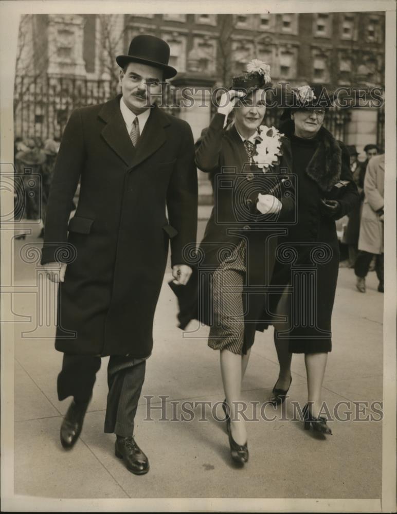 1940 Press Photo New York Presidential candidate Thomas E Dewey, wife, mom in NY - Historic Images