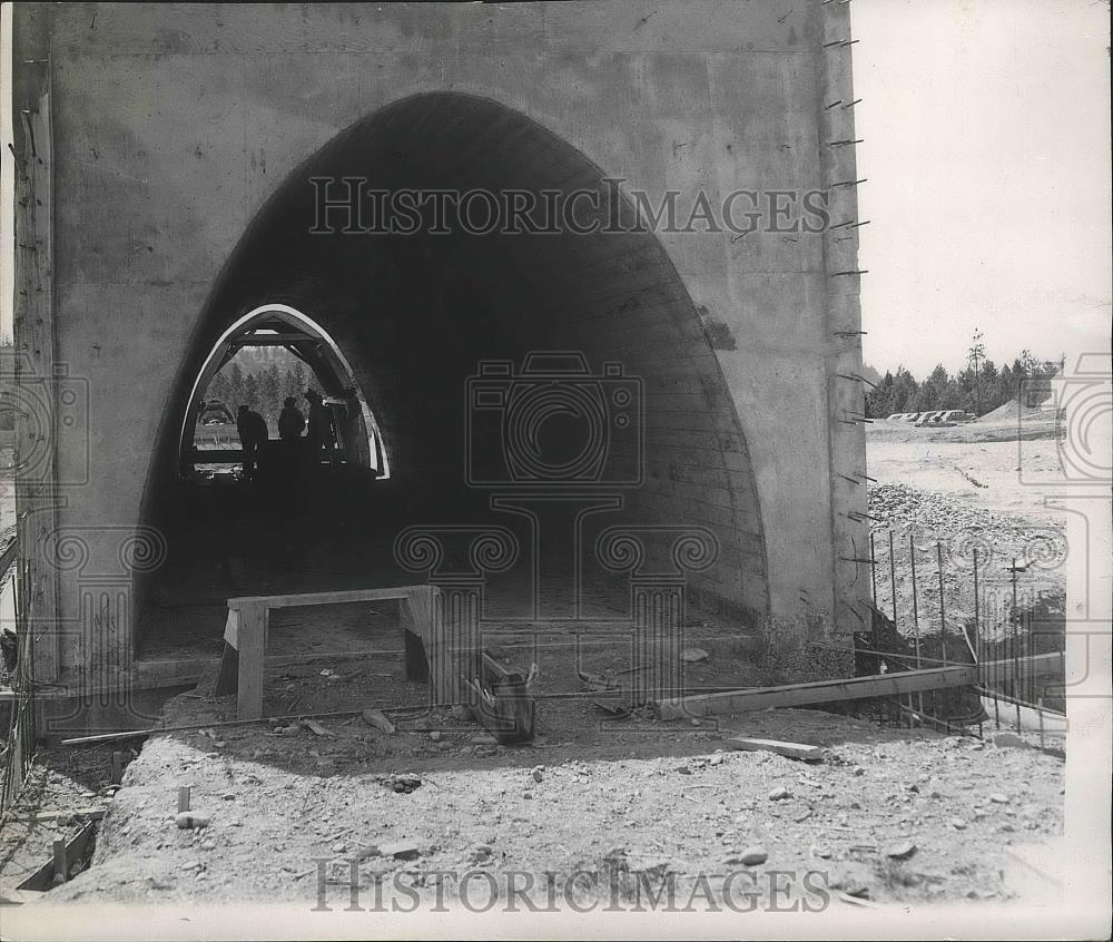 1950 Press Photo Ongoing construction of Spokane&#39;s Albi Stadium - sps07253 - Historic Images