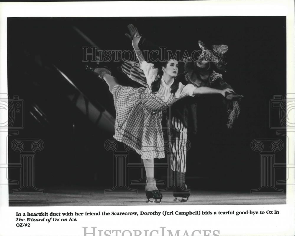 1996 Press Photo Jeri Campbell as Dorothy in The Wizard of Oz on Ice. - sps07383 - Historic Images