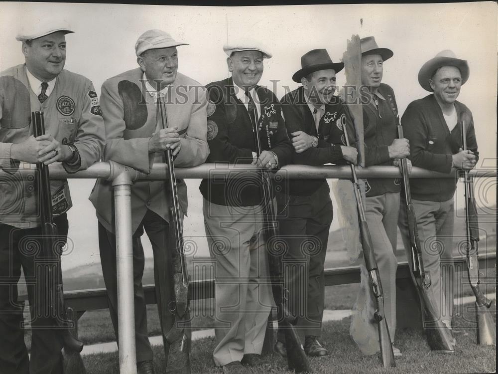 1955 Press Photo Shooting group: Blow, Miller, Haskins, Molan, Rozalto and Peter - Historic Images